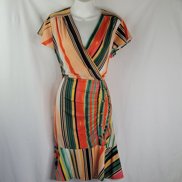 Beige by eci multicolored dress sz Med - Picture 1 of 10